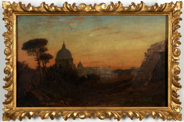 Alternate image of St Peters at sunset from the Doria Pamphili Gardens, Rome by Charles Coleman
