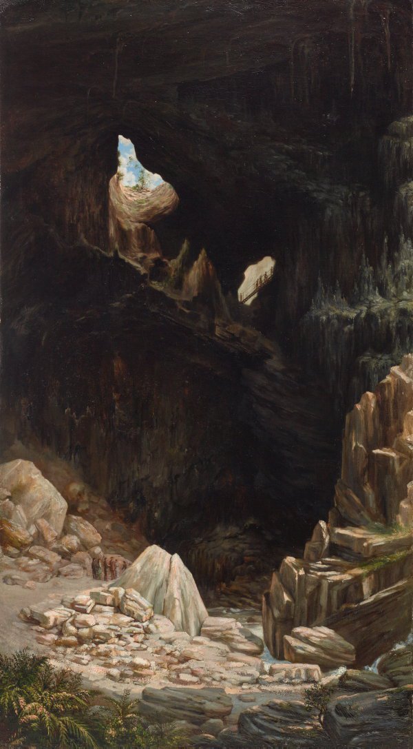 AGNSW collection Lucien Henry Devil's Coach-house, Fish River Caves 1883