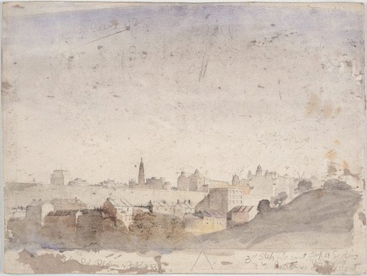 Alternate image of recto: Balls Head
verso: Study for 'Sydney skyline from McMahon's Point' by Lloyd Rees