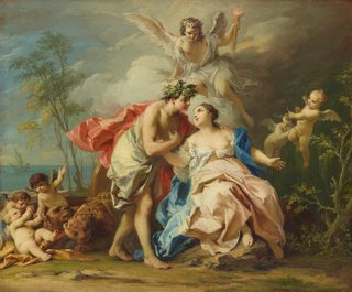 AGNSW collection Jacopo Amigoni Bacchus and Ariadne circa 1740-circa 1742