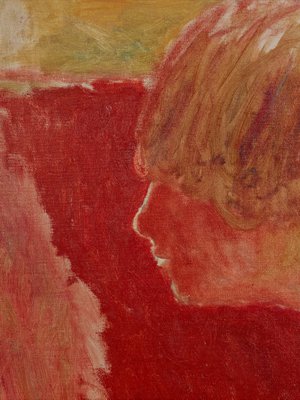 Alternate image of Bust in profile, red background (study) by Pierre Bonnard