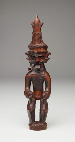 AGNSW collection Male ancestor figure (adu zatua) late 19th century-early 20th century