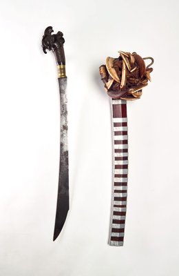 Alternate image of Sword with scabbard and amulet basket (belato sebua) by 