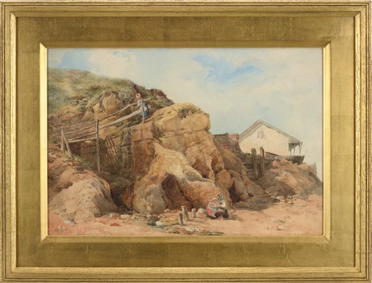 Alternate image of A sketch - coastal scene by John Henry Mole