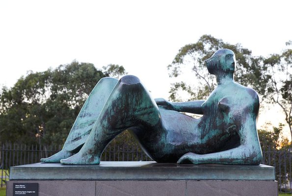 Alternate image of Reclining figure: Angles by Henry Spencer Moore