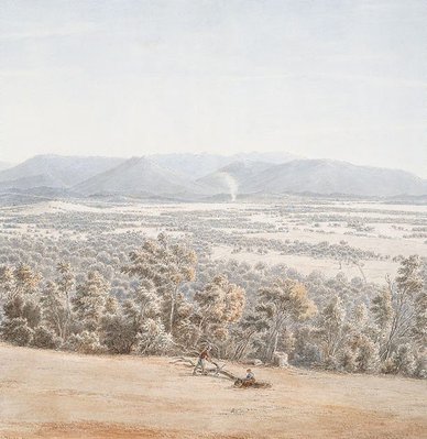Alternate image of Lilydale from the Hills with the Dandenongs in the distance by Eugene von Guérard