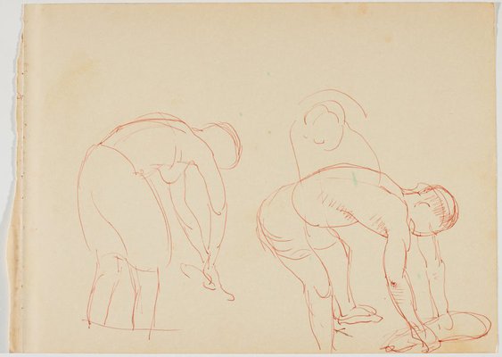 Alternate image of recto: Malee
verso: (Study of bending male and female natives) by Nora Heysen
