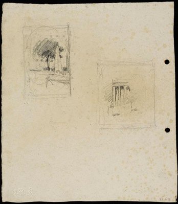 Alternate image of recto: Art Gallery of New South Wales
verso: Obelisk in Macquarie Place and Study for Art Gallery of New South Wales by Lloyd Rees