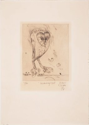 Alternate image of Descending owl by John Olsen