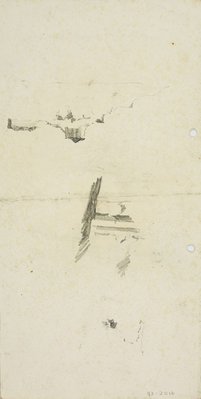 Alternate image of Composition sketch and Landscape with church by Lloyd Rees