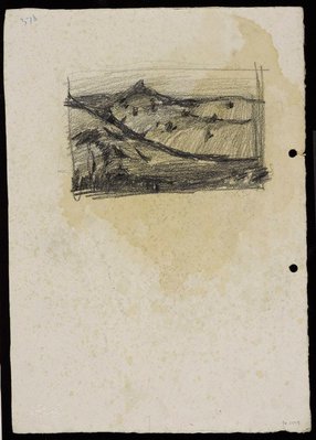 Alternate image of recto: House in the landscape [top] and Sandy landscape [bottom]
verso: Bellevue Hill landscape by Lloyd Rees