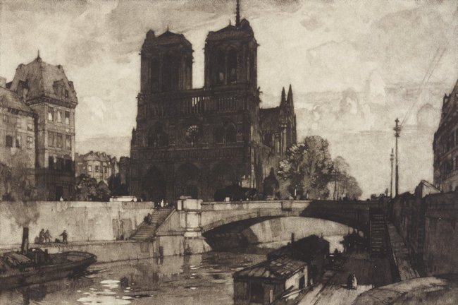 AGNSW collection Leonard Russell Squirrell Notre Dame, Paris 1924