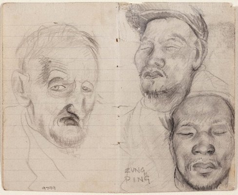 Alternate image of recto: Studies of old men
verso: (studies of old men) by Eric Wilson