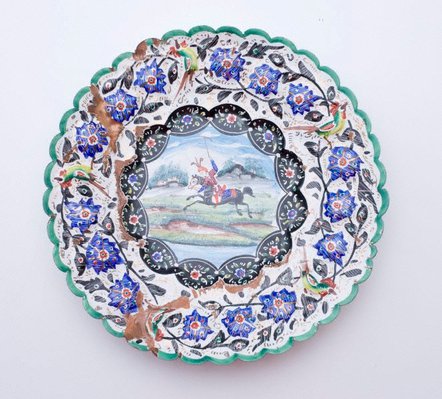 Alternate image of Plate decorated with polo player by 