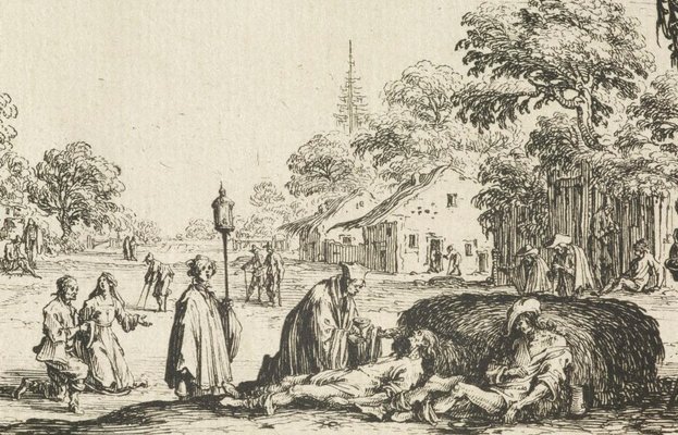 Alternate image of Dying soldiers by a roadside by Jacques Callot