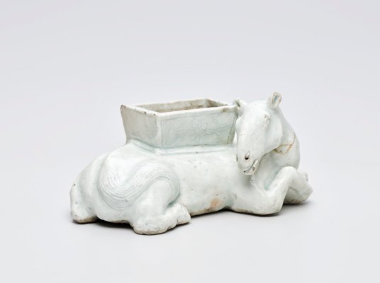 Alternate image of Incense burner in the form of a horse by Jingdezhen ware