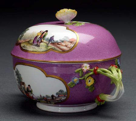 Alternate image of Two handled soup bowl and cover by Meissen