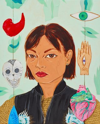 AGNSW prizes Kate Beynon With amulets and their shadows, from Archibald Prize 2017