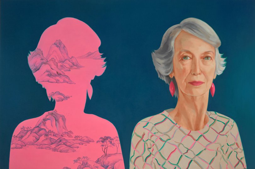 AGNSW prizes Dapeng Liu A mind–body dualism portrait of Joanna Capon, from Archibald Prize 2021