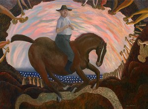 Equestrian self-portrait