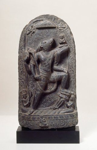 This work, *Varaha rescuing the earth goddess, Bhudevi* 900s, was purchased by the Art Gallery in 1999 from Art of the Past and de-accessioned in 2022 for return to India.